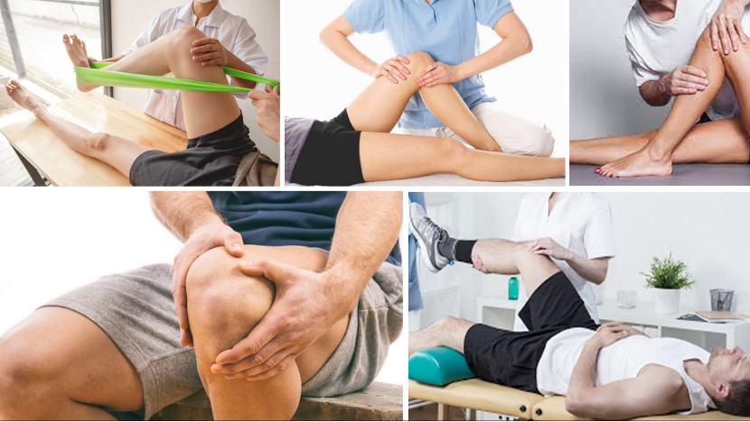 Different physiotherapy treatments collage